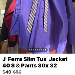 Black Suite Jacket, Pants, Grey Vest & Pants shirts & ties