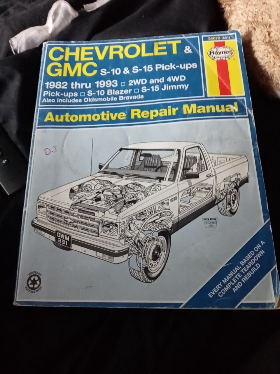 82-93 Chevrolet &GMC S10 S15 pick ups repair manual