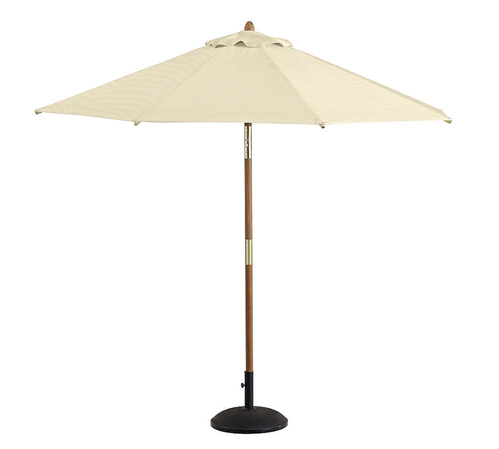 Pottery Barn teak umbrella (9’ linen sand)