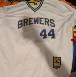 Hank Aaron Milwaukee Brewers Jersey