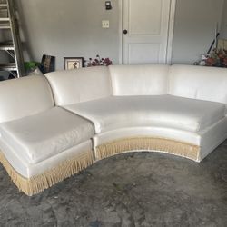 White 2 Piece Sectional Sofa $299 obo 