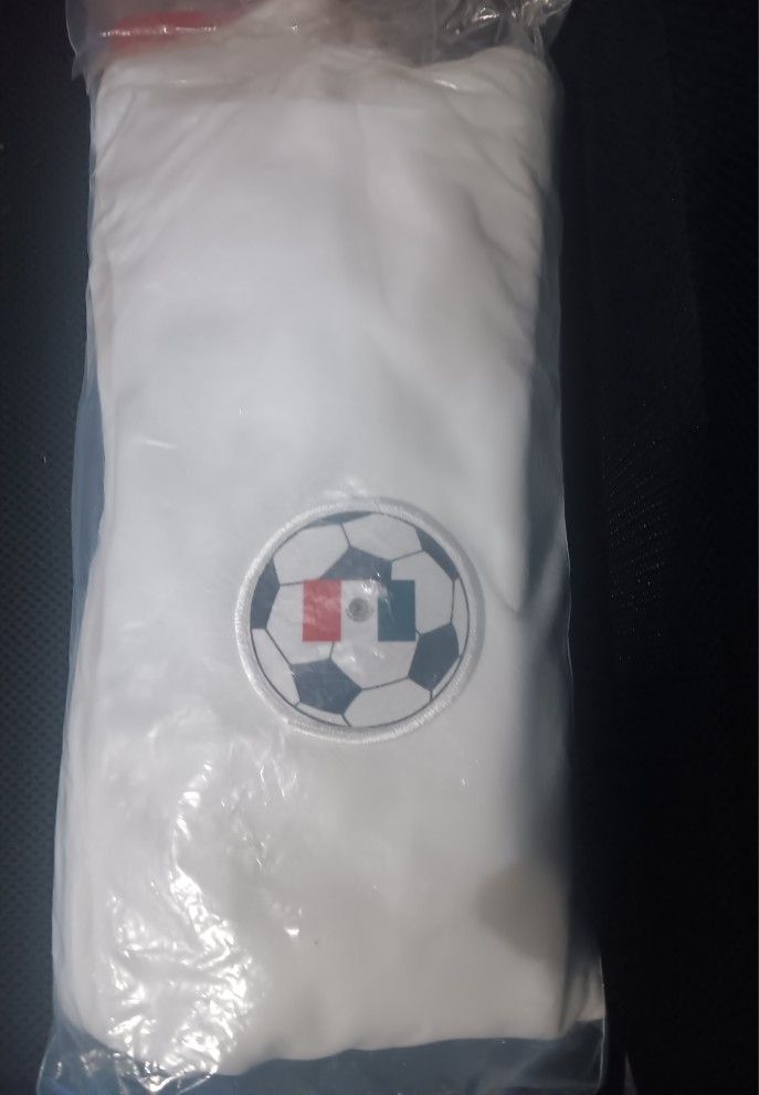 Men's Large White & Red Soccer Warm Up Training Jacket