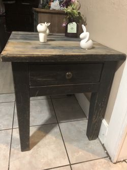 Rustic table with drawer