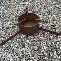 Antique RARE XL Cast Iron Christmas Tree Stand - Fits A 10” Tree Base