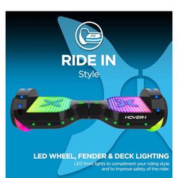 Hover-1 Astro Hoverboard | 300W Motor, IPX4 Water Resistance, Electric Hoverboard with Built-in Bluetooth, LED Fender, Deck and Wheel Lights