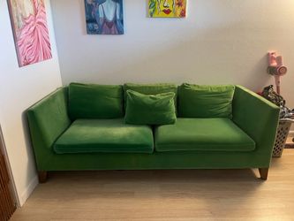 Ikea Green Velvet Couch