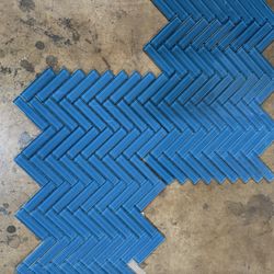 Backsplash Glass $4.00 Each Herringbone Design 