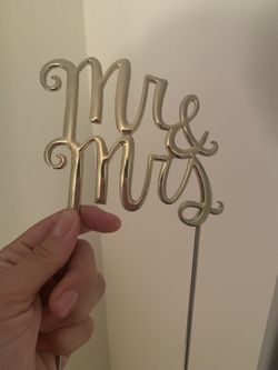 Mr And Mrs Wedding Cake Topper
