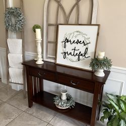 Cherry Wood Console Table