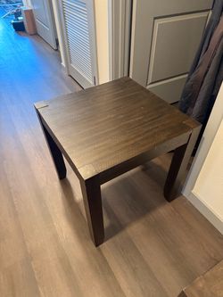 Brown living room end tables