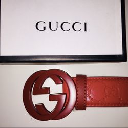 Gucci Gg Reversible Marmont Wide Belt Unisex