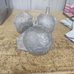 3 12lb Downrigger Cannon Ball Weights