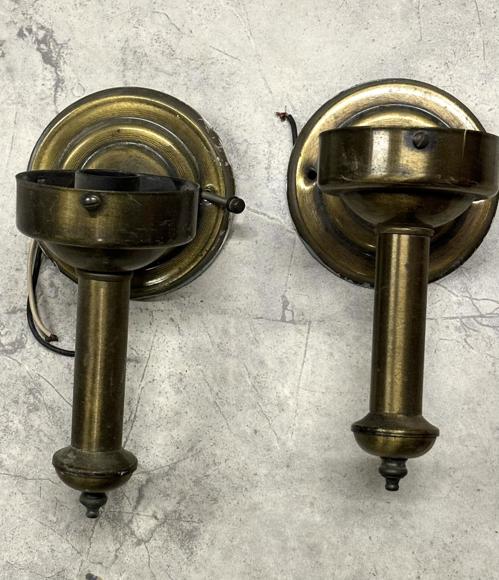 VINTAGE BRASS WALL SCONCES
