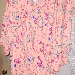 Women's Casual Mid Sleeve Top Size 1x