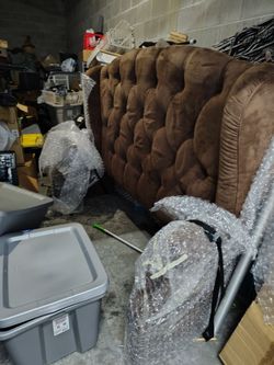 Queen king wingback headboard and frame