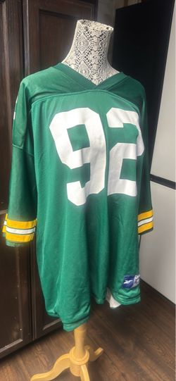 Vintage reversible  3x Reebok Green Bay Packers #92 Football Jersey