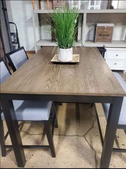 High Top Dining Set With 2 Chairs And A Bench (New)