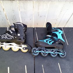 Roller skates roller blades unique pair