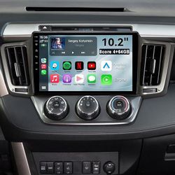 Car Stereo Radio Toyota RAV4 2013 2014 2015 2016 2017 2018, Wireless CarPlay Android Auto, 10.2” Touch Screen, Backup Camera
