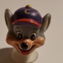 1 1/2" Small Cute Chuck E. Cheese Chucky Cheese Mouse Head Figurine 