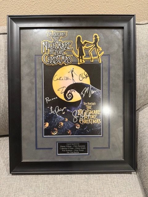 Nightmare Before Christmas RARE Star Cast Signed Poster