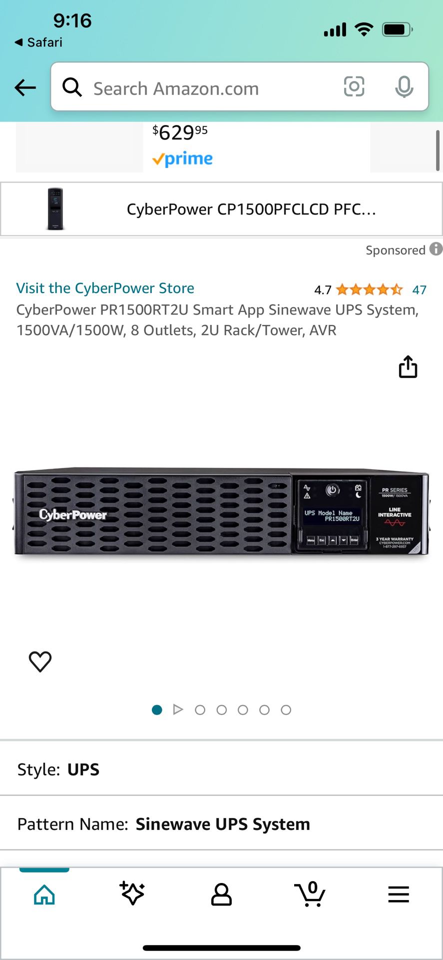 CyberPower PR Series 1500 W