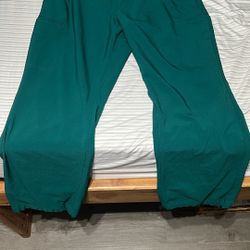 XL Hunter Green Cherokee Scrub Pants 