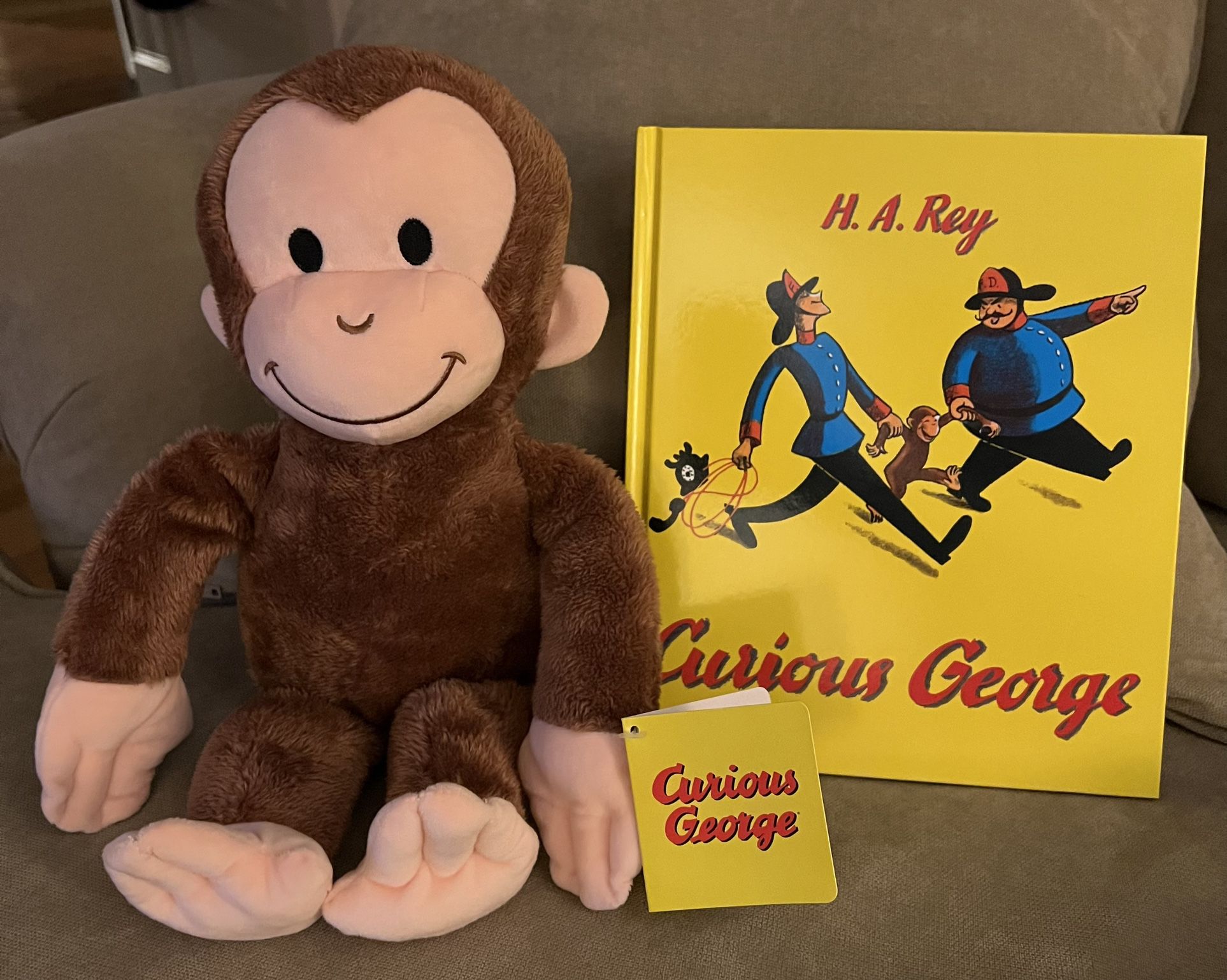 Curious George Stuffed Animal & Book
