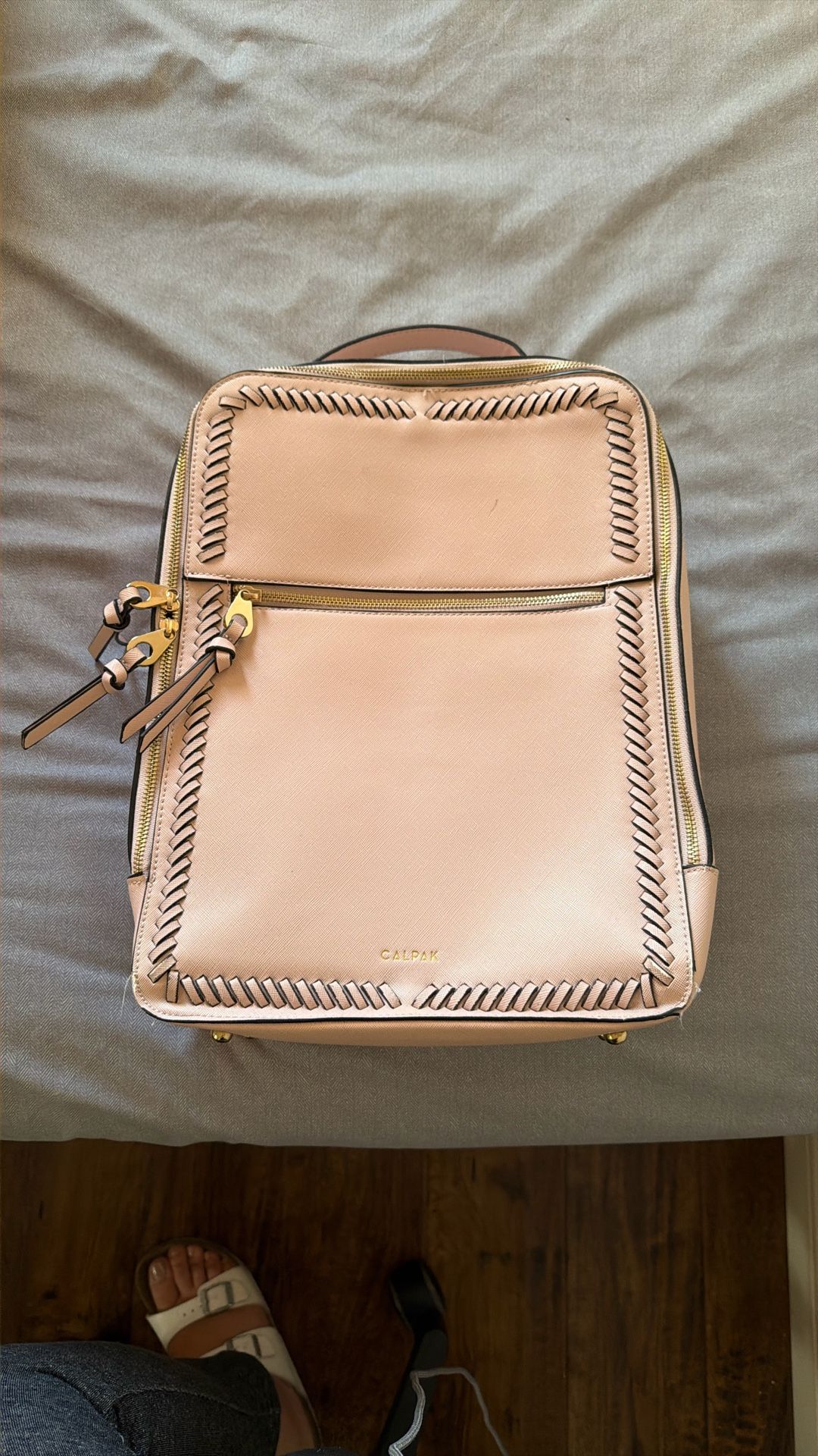 Calpak Pink Laptop Backpack