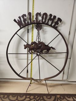 Metal Art Welcome Sign
