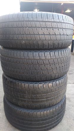 Four matching Bridgestone tires for sale 285/45/22