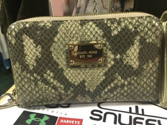 Michael kors snakeskin wallet wristlet