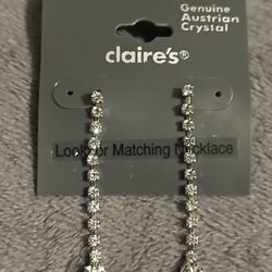 Cute Long Shiny Silver Earrings 