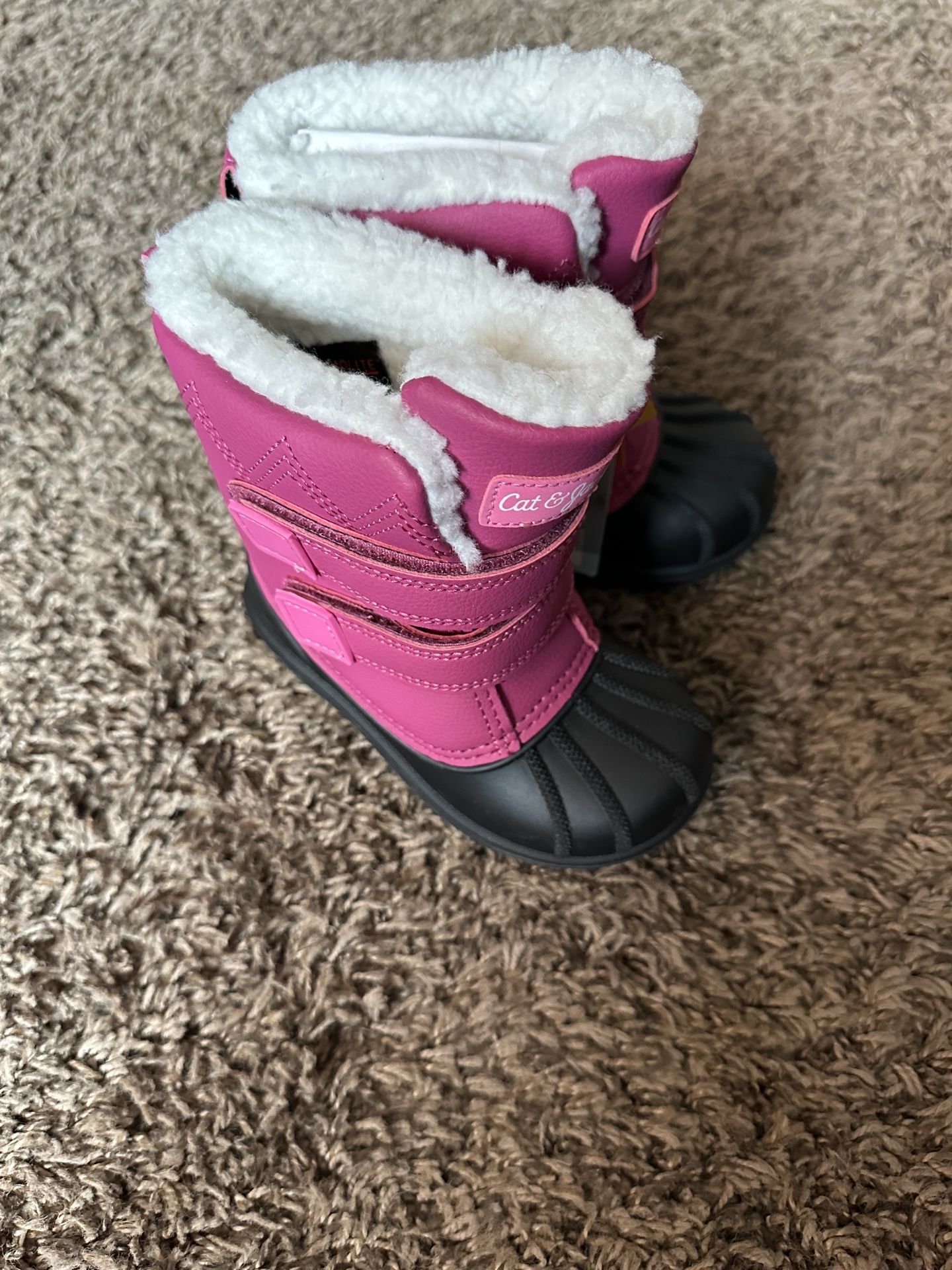 little girl’s winter boots waterproof faux fur lined size 7