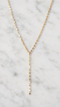 Celebrity Stylist Custom Made 14k gold lariat Necklace Also Available In white gold