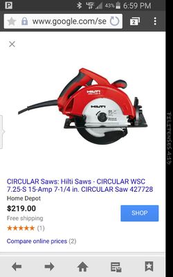 HILTI wsc 167 circular saw