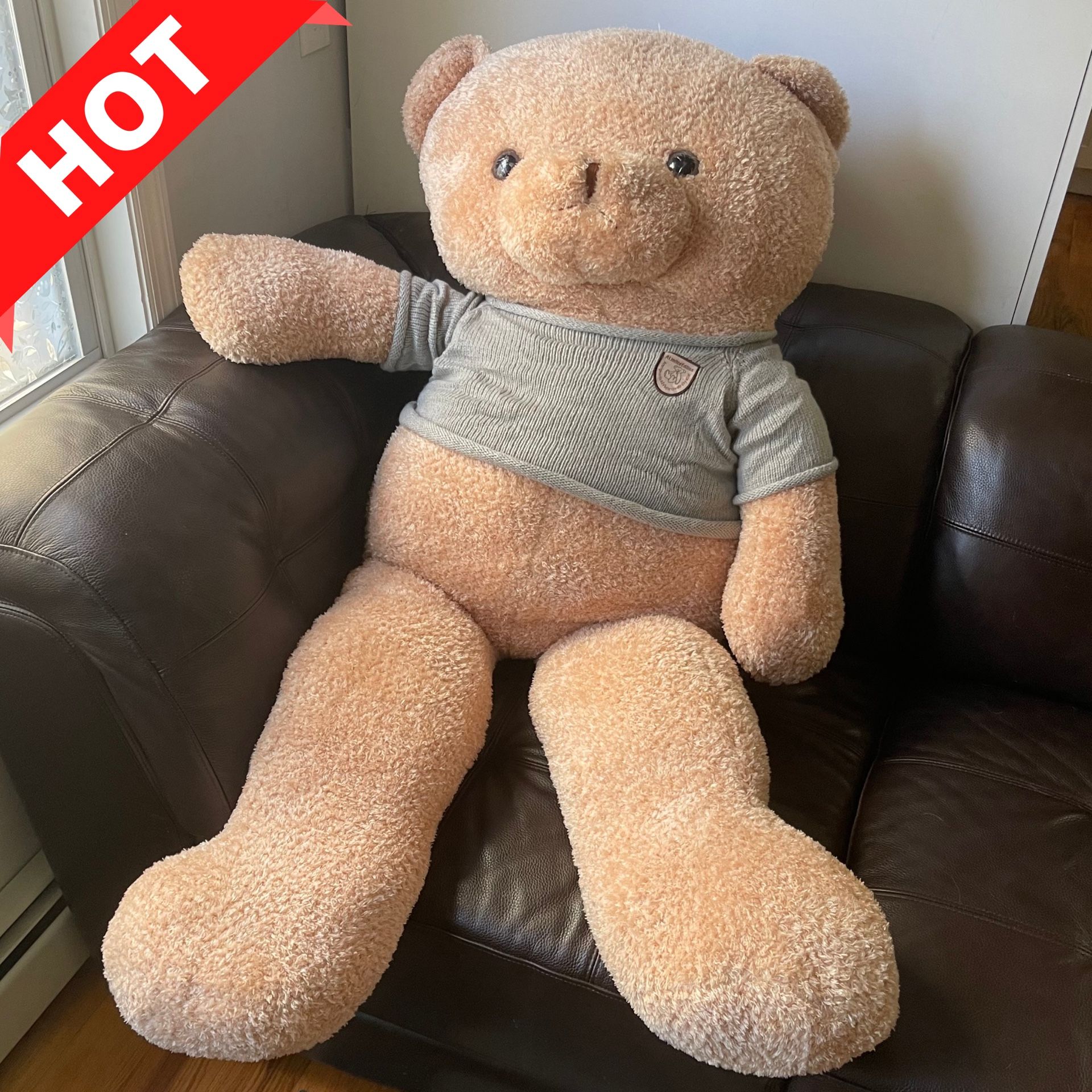 ❤️5 Feet Tall Giant Plush Teddy Bear w/ T-Shirt🧸