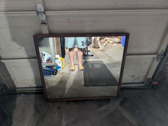 Large square framed mirror