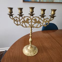 Antique brass candelabra