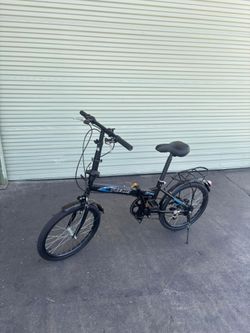 Adult tricycle, road bike, mountain bike, 20-inch folding bike for adults, 7-speed compact folding city bike, urban commuter bike (black).