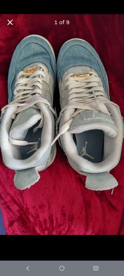 Air Jordan 4 IV Denim Light Blue Sneakers /Size 8 WOMENS