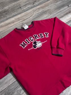 Vintage Mickey Mouse Crewneck Sweatshirt Red