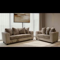 New Sofa + Loveseat Set