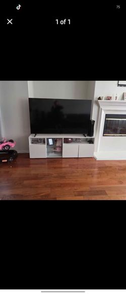 White tv stand