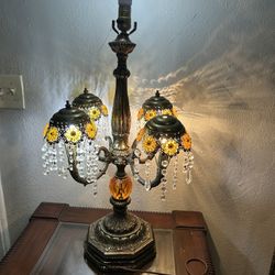 RARE Antique Loevsky Style Hollywood Regency 3 Way Lamp Very Unique Working!