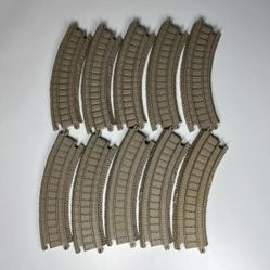 10 Piece Thomas & Friends Trackmaster Train 7” Curve Ballast Track Brown Tan