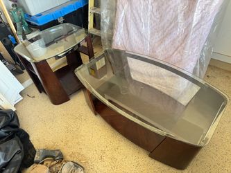 Glass Top Coffee Table and End Table Set