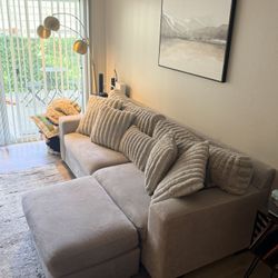 Couch with Ottoman For Sale
