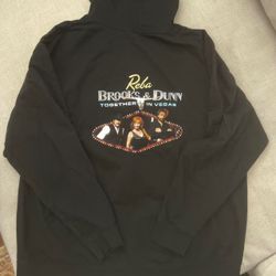 Brooks & Dunn x Reba Together in Vegas Black Fleece Hoodie Men's 3XL Full Zip