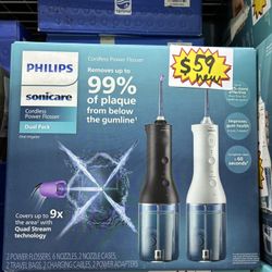 Philips Sonicare Cordless Power Flosser Dual Pack New